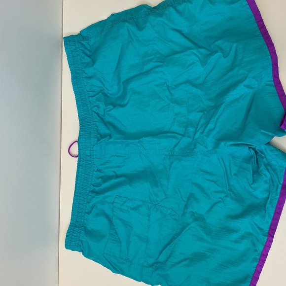 Umbro Vintage 80s 90s Soccer Shorts Adult XL Turquiose Unisex - Picture 6 of 8